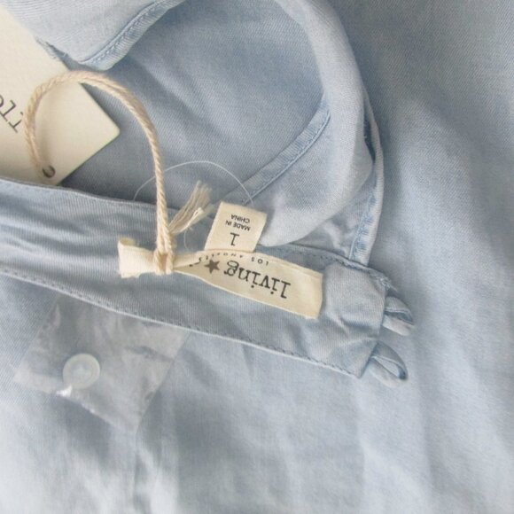 Living Doll Dress Juniors 1 Blue Boho Floral - Picture 12 of 12